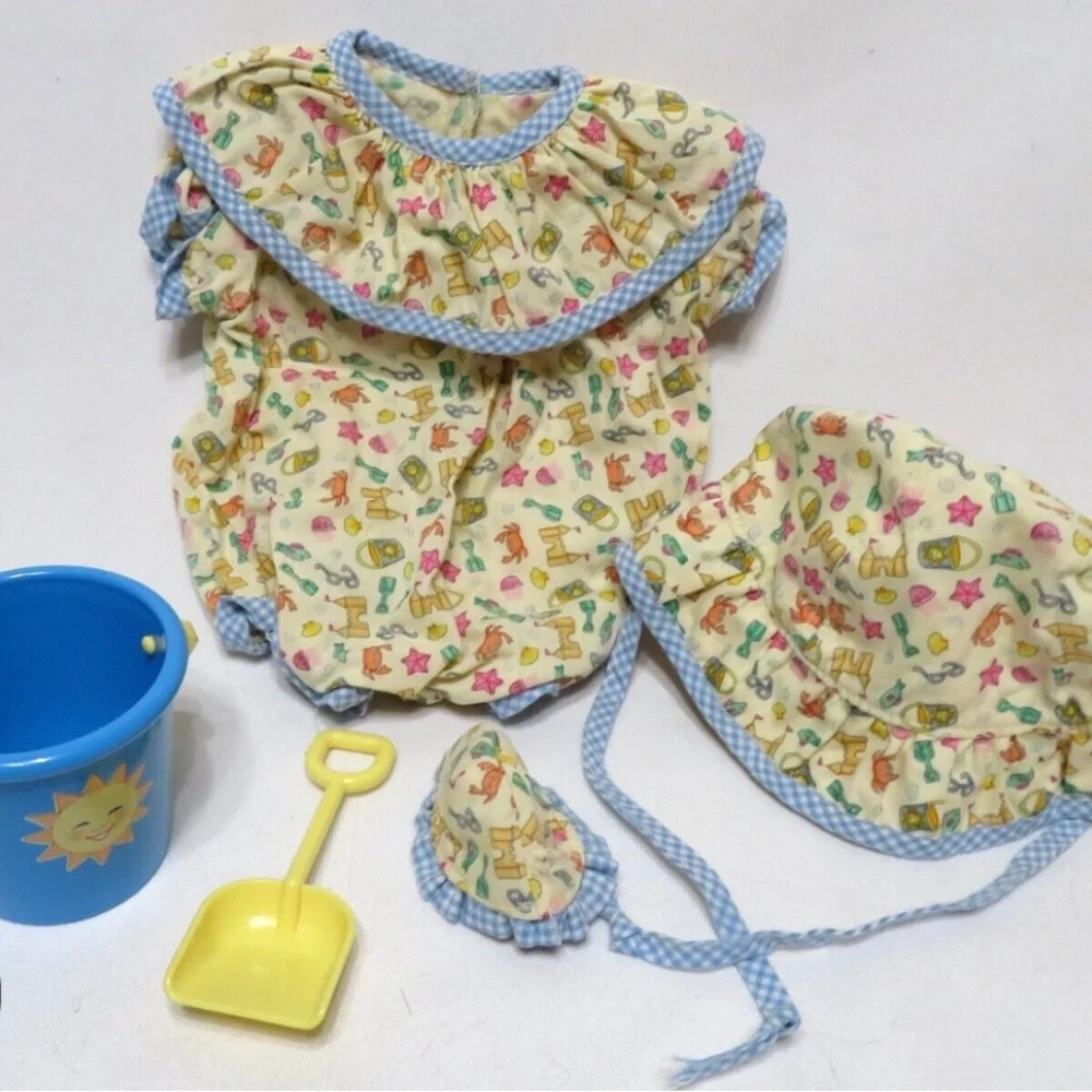 American Girl Bitty Baby Retired Beach Sandcastle Bucket and Shovel Play Set
